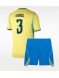Brazílie Gabriel Magalhaes #3 Domácí dres pro děti MS 2026 Krátký Rukáv (+ trenýrky)